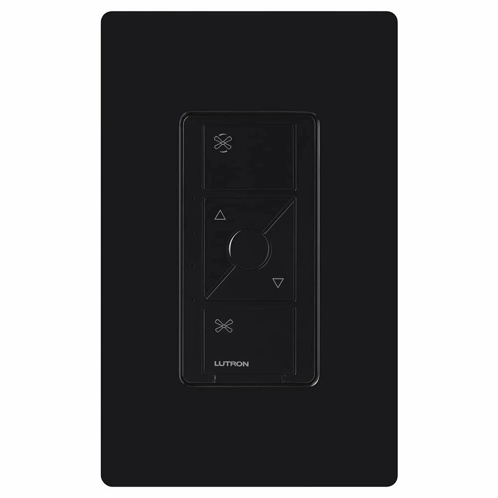 Lutron Caseta Smart Fan Speed Control Switch (Lutron Smart Hub Required), Single-Pole, PD-FSQN-BL,Black