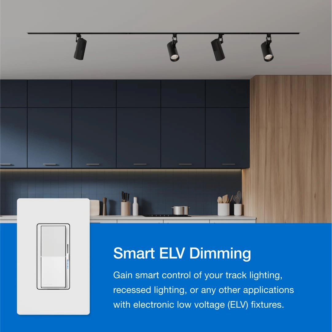 Lutron Diva Smart Dimmer Switch ELV  for Caseta Systems, Works w/Alexa, Apple Homekit, Google Home (Hub Required), 250-Watt LED, Neutral Required, DVRF-5NE-BR, Brown