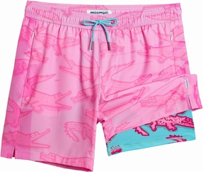 maamgic 7 Inch Mens Swim Trunks with Compression Liner Board Shorts with Zippered Pocket Bathing Suit for Beach Vacation