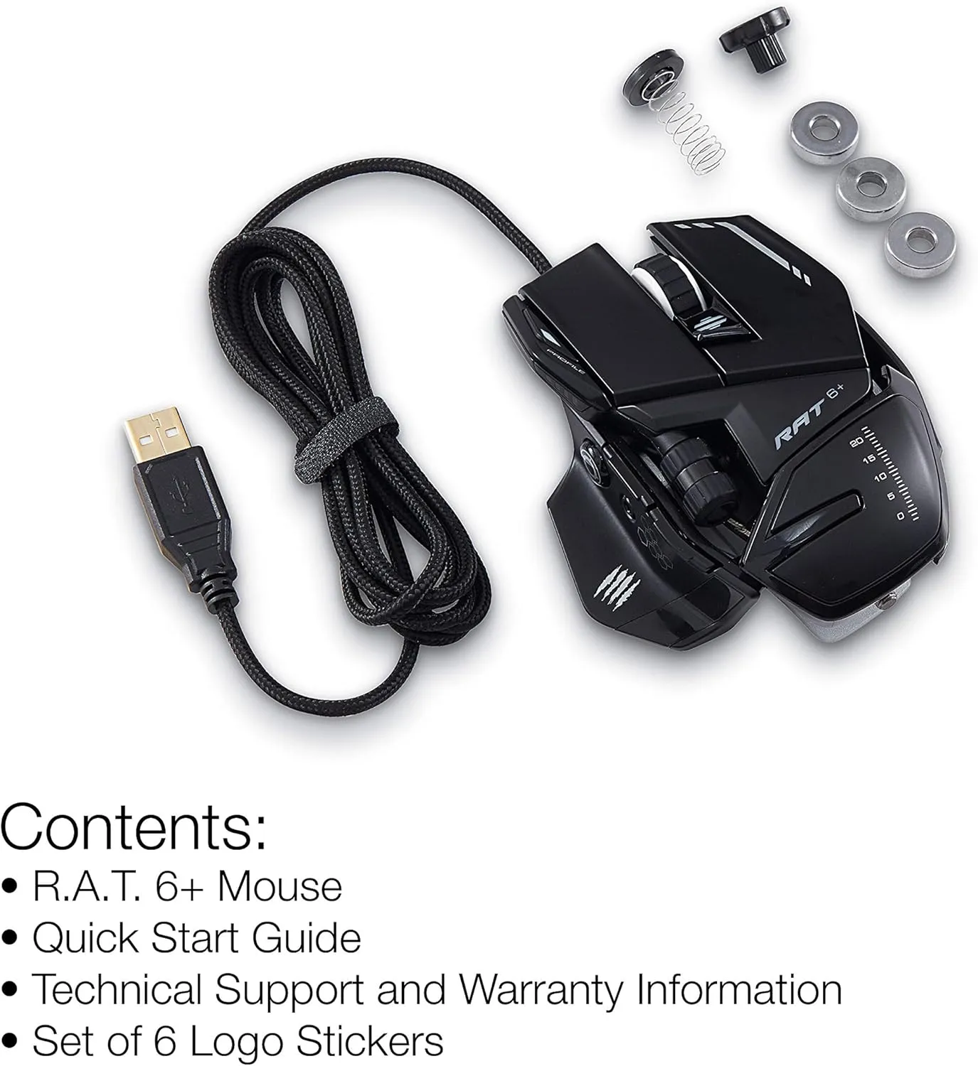 Mad Catz The Authentic R.A.T. 6  Optical Gaming Mouse, Black