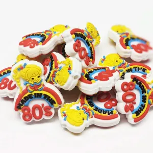 Made in the 80's  Silicone Focal Beads, Quote Focal Beads