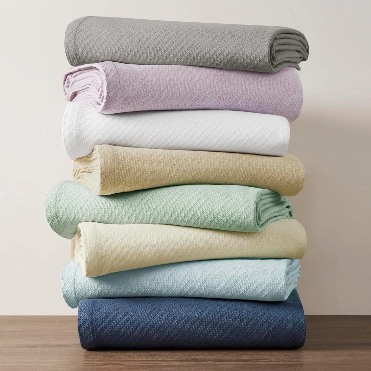 Madison Park Liquid Cotton Luxury Blanket Premium Soft Cozy 100% Ring Spun Cotton For Bed , Couch or Sofa, King, Linen