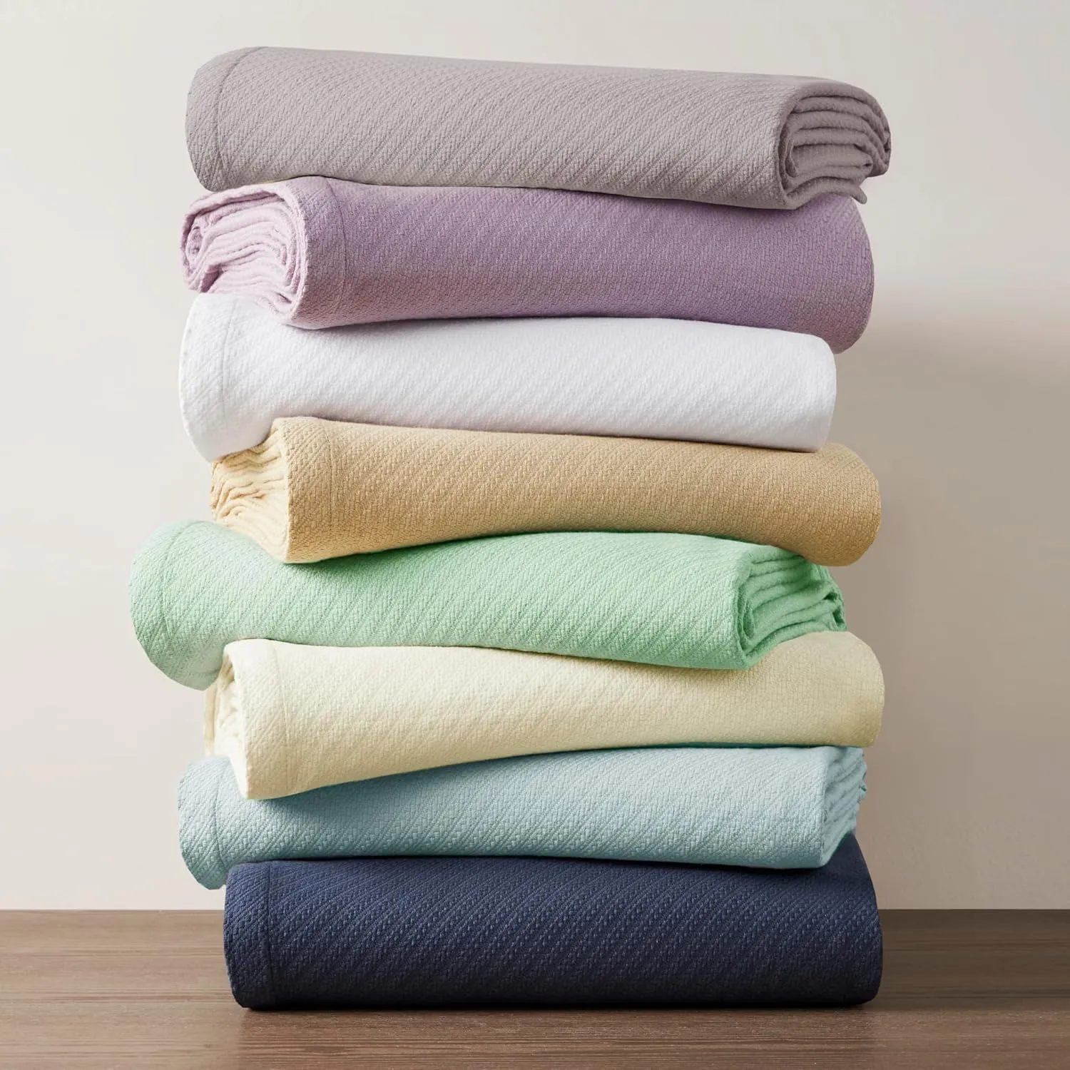 Madison Park Liquid Cotton Luxury Blanket Premium Soft Cozy 100% Ring Spun Cotton For Bed , Couch or Sofa, Twin, Light Blue