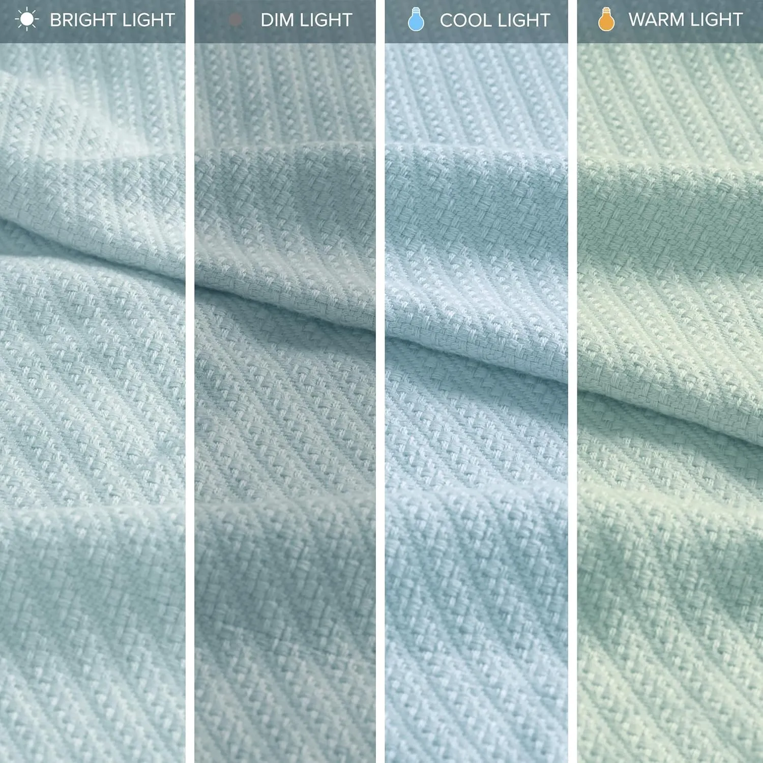 Madison Park Liquid Cotton Luxury Blanket Premium Soft Cozy 100% Ring Spun Cotton For Bed , Couch or Sofa, Twin, Light Blue