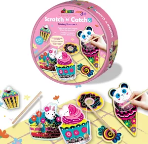 Magnetic Fishing Game Toys Kids Wooden Colorful Magnetic Fishing Scratch Art Magic Drawing DIY for Kids Yummy Dessert 2-in-1 Creative Game Gift for 3  Years Toddler
