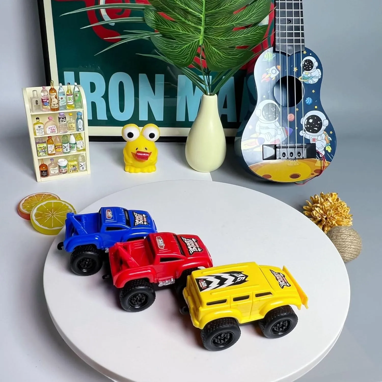 Magnetic Wall Climbing Toy Car, Anti-Gravity Cars That Drive on Walls and Ceiling, Magnetic Levitation Inertia Climbing Wall Toy Car(Red Yellow)