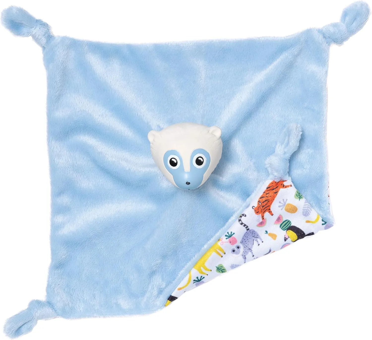 Manhattan Toy Fruity Paws Lemmy Lemur Baby Soothing Lovie with 100% Natural Rubber Head Teething Toy