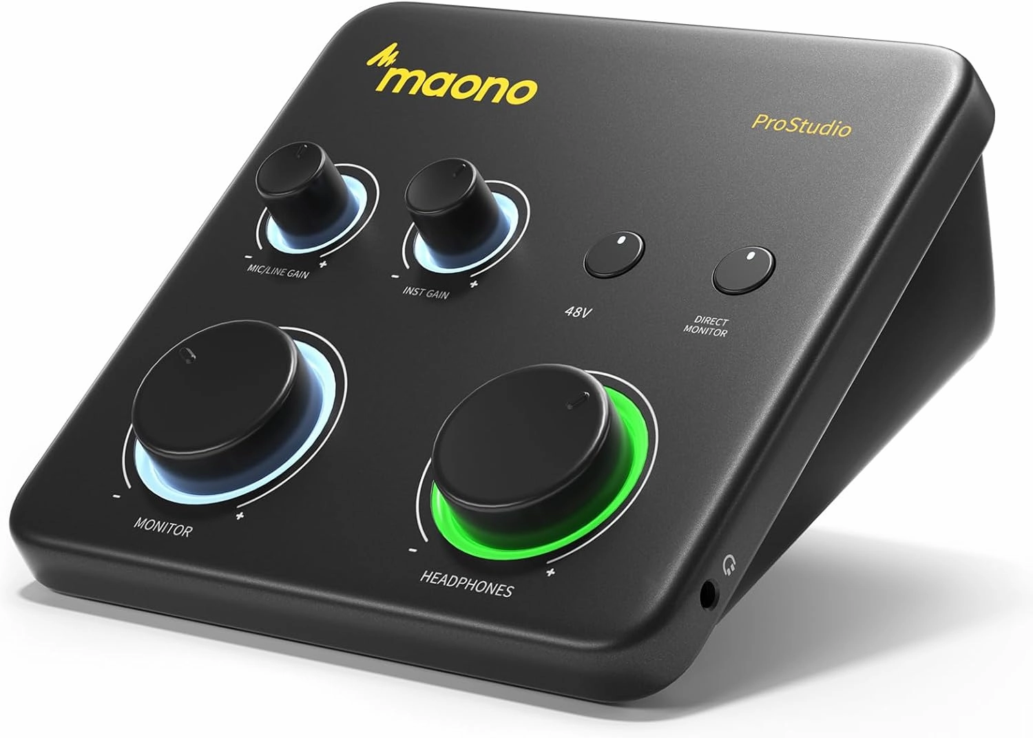 MAONO USB Audio Interface for PC: Interface with XLR Input 24-bit/192kHz Routing Software LOOPBACK ASIO Driver for Recording Music, Home-Studio, Guitar, Podcast, Streaming, DAW(PS22 Lite Black)
