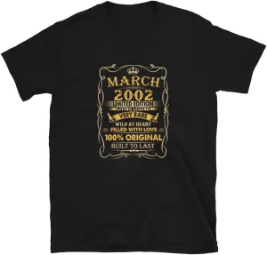 March 2002 Shirt Living Legends Birthday Shirt Gift