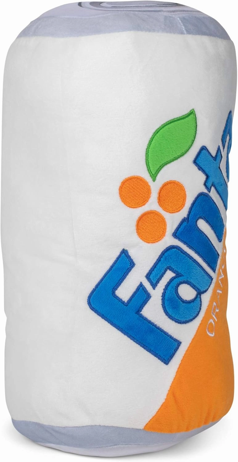 Mark Feldstein & Associates Fanta Can Classic Orange 14 x 8 Polyester Fabric Soft Plush Throw Pillow