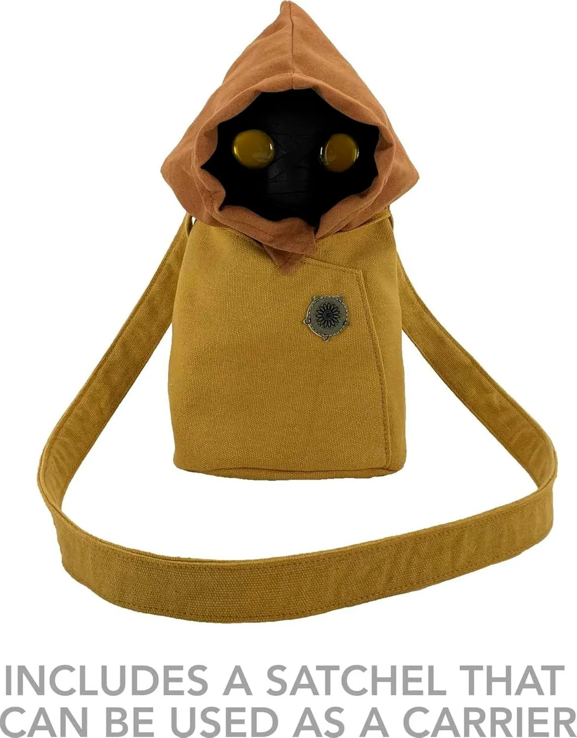 Mattel Star Wars Galactic Pals Plush Toy, Jawa 11-inch Soft Doll Set with Carrier & Personality Profile Card for Personalized Experience