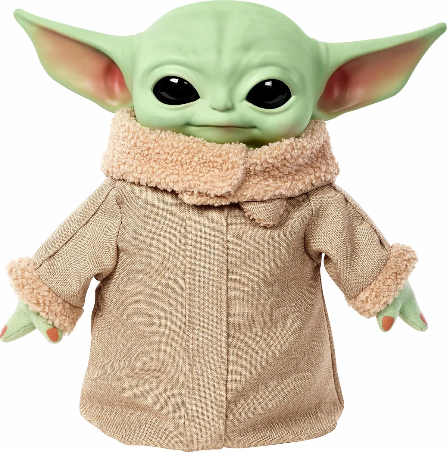 Mattel Star Wars The Mandalorian Grogu Plush 11-inch Toy, Squeeze & Blink Character Figure with Sound, Blinking Eyes & Hand Motion