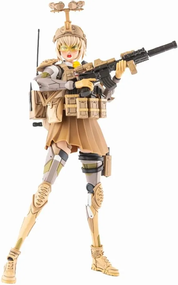 Mecha Girl Figure Original Painting Figure Robot Girl Super Action Statue Articulated Figures with Accessories, Face Changeable, Joint Movable, Parts Removable 15cm