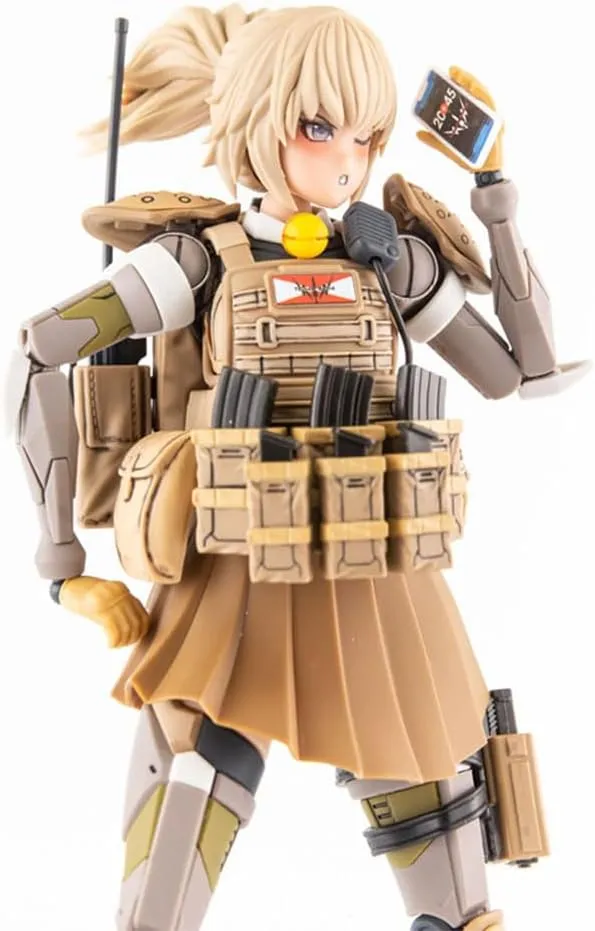 Mecha Girl Figure Original Painting Figure Robot Girl Super Action Statue Articulated Figures with Accessories, Face Changeable, Joint Movable, Parts Removable 15cm
