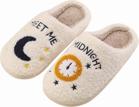 Meet Me at Midnight Slippers Lavender Haze Slippers Warm Fuzzy Slippers Cozy House Slippers for Women and Men