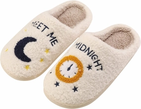 Meet Me at Midnight Slippers Lavender Haze Slippers Warm Fuzzy Slippers Cozy House Slippers for Women and Men