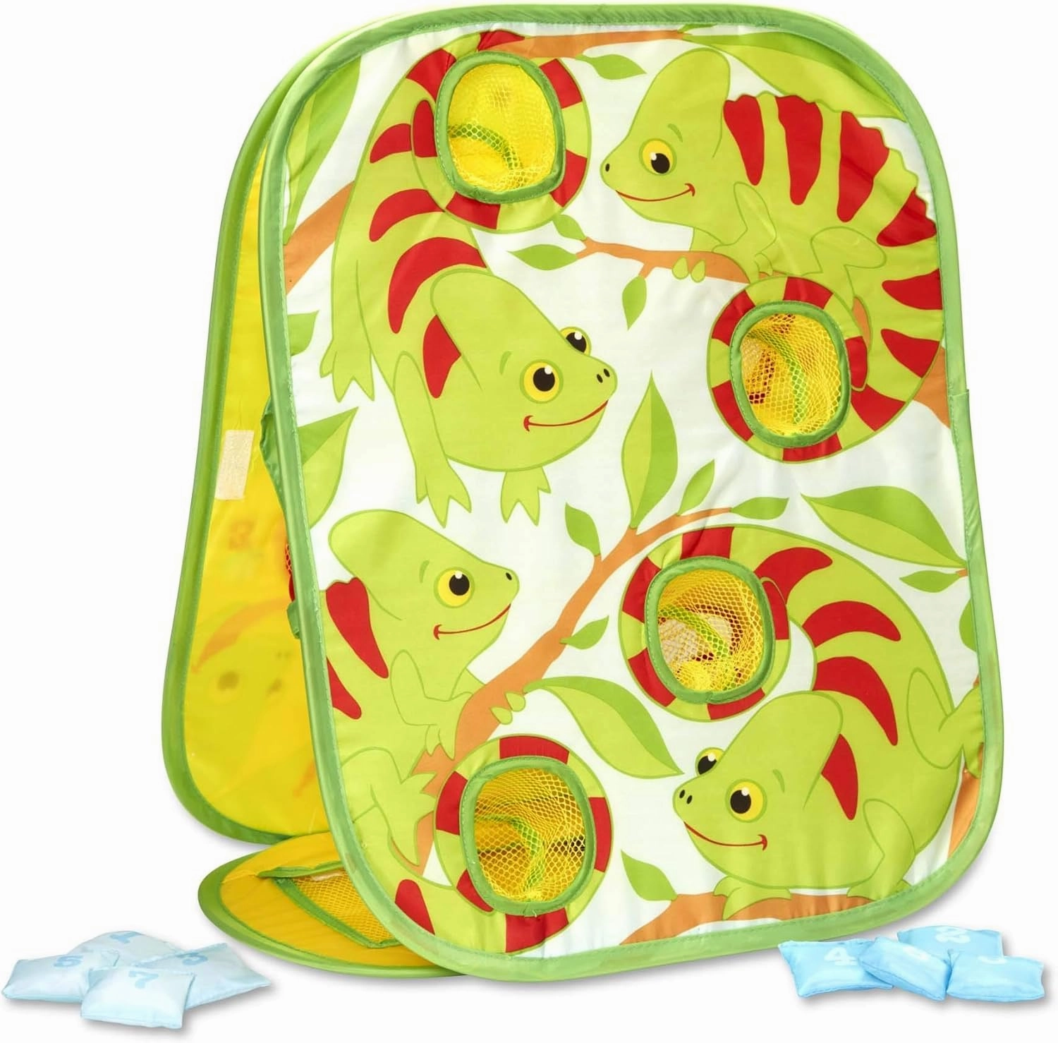 Melissa & Doug Verdie Chameleon Beanbag Toss (Two Challenging Games, 8 Pieces, Frustration-Free Packaging, Great Gift for Girls and Boys - Best for 4, 5 and 6 Year Olds)