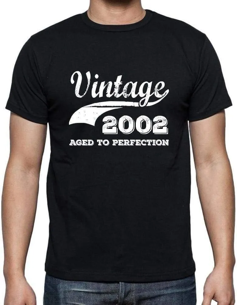 Men's Graphic T-Shirt Aged to Perfection 2002 22nd Birthday Anniversary 22 Year Old Gift 2002 Vintage