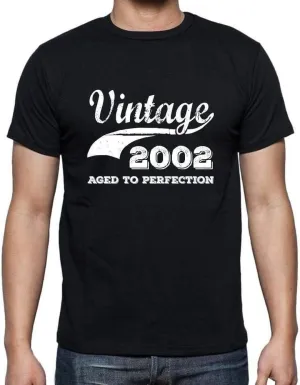 Men's Graphic T-Shirt Aged to Perfection 2002 22nd Birthday Anniversary 22 Year Old Gift 2002 Vintage