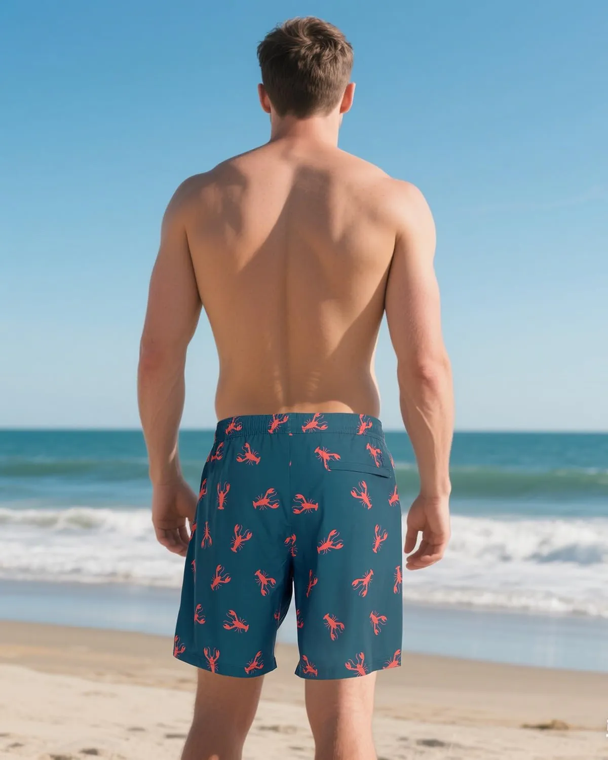 Mens Swim Trunks with Compression Liner,7 Inch Quick Dry Swim Shorts, Board Shorts,Beach Swimwear