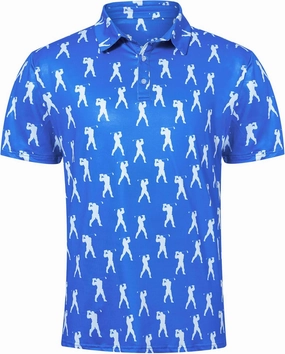 Mens Polo Golf Shirts Funny Graphics Shorts Sleeve Button Shirts