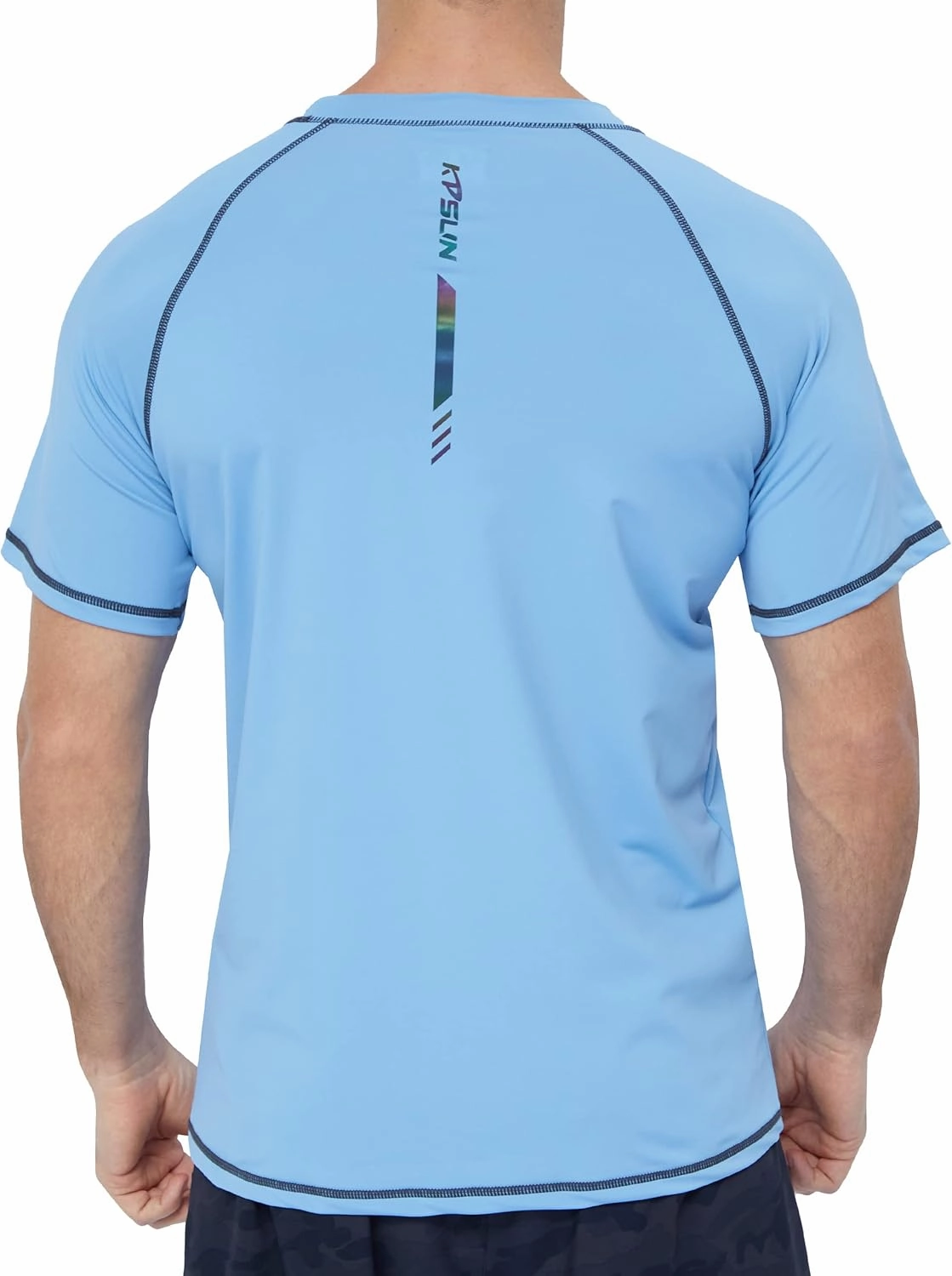 Mens Swim Shirts UPF 50  Sun Protection Quick Dry SPF Rash Guard Outdoor Beach Fishing T Shirts
