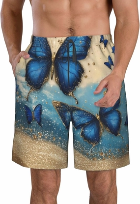 Mens Swim Trunks Quick Dry Board Shorts Beach Shorts with Mesh Lining