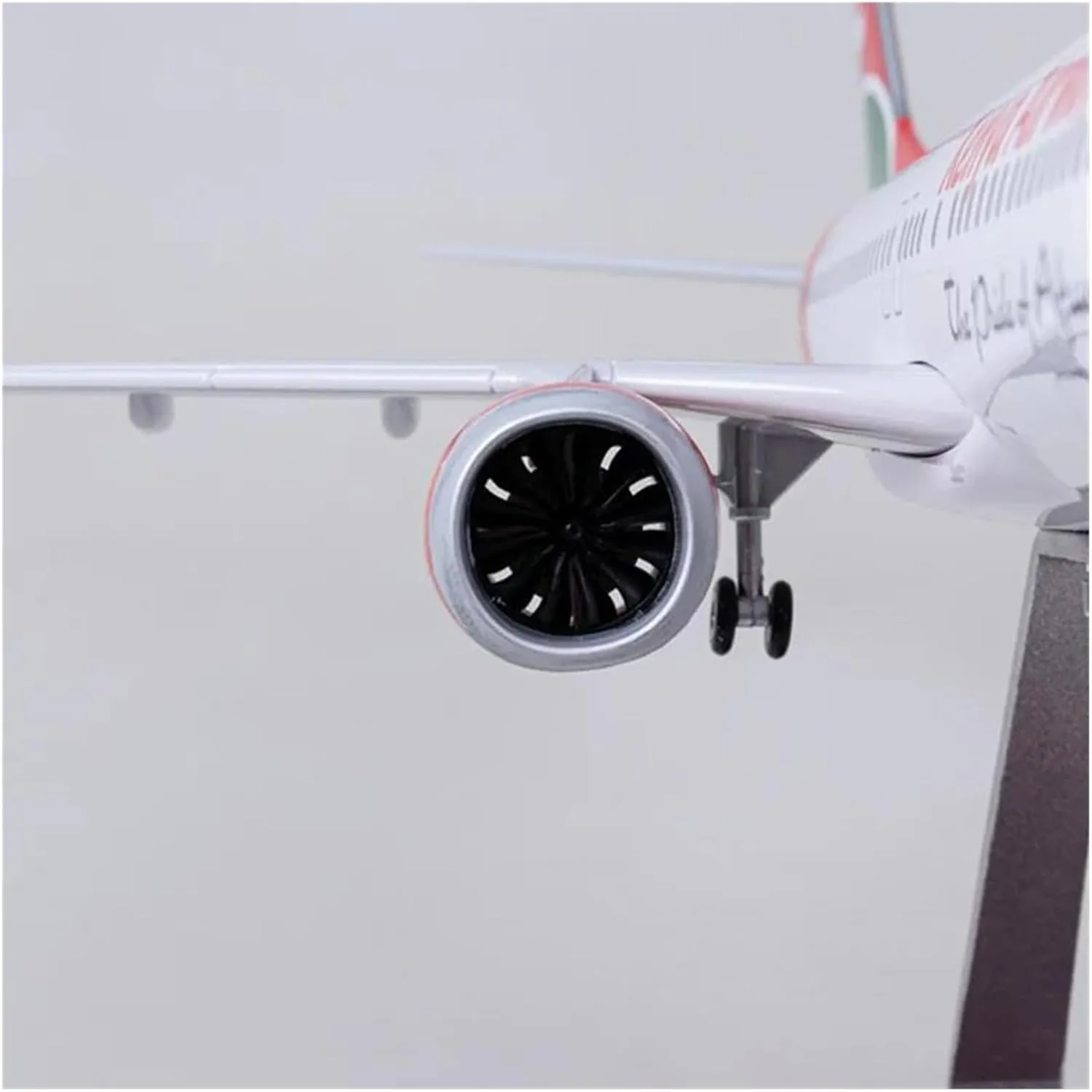 Metal Aircraft Model 1/85 Scale 47CM Airplane B737 Aircraft Kenya Airline 2025 W Light Wheel Diecast Resin Plane Model Collection Aviation Enthusiasts(No Light)