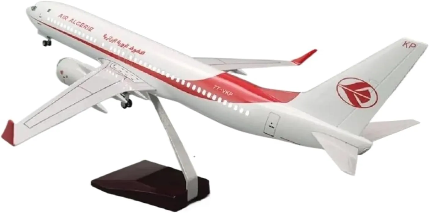 Metal Aircraft Model 47cm for A330 Air Algerie Plane Model Resin Planes with Base Wheel Landing Gear for Collection Aviation Enthusiasts(No Light)