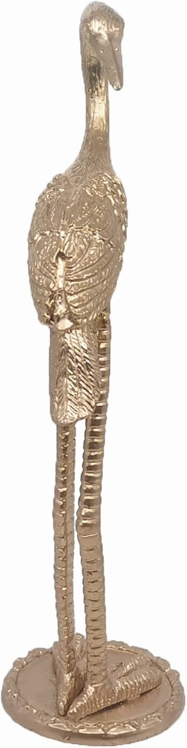 Metal Crane Ring Holder Stand for Jewelry, Engagement and Wedding Ring Display, Gold Decorative Ornaments Home Decor for Living Room, Bedroom, Desktop, Cabinets