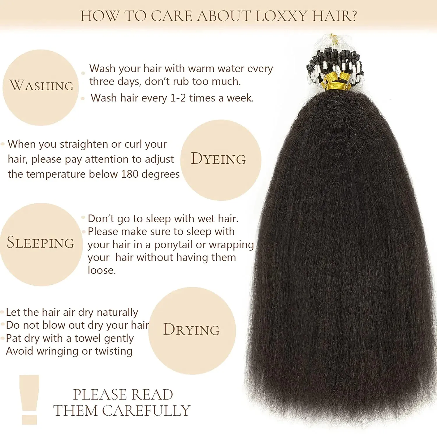 Microlink Hair Extensions Human Hair Kinky Straight 14inch Coarse Straight Natural Color Silky Soft Micro Rings Hair Extensions for Black Women Invisible Thick End 80Grams 100Strands
