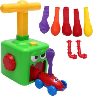 Milisten Early Learning Inertia Balloon Car Creative Press Control Auto for Green Color Develops Hand Eye Coordination Imagination Present for Boys Random Color