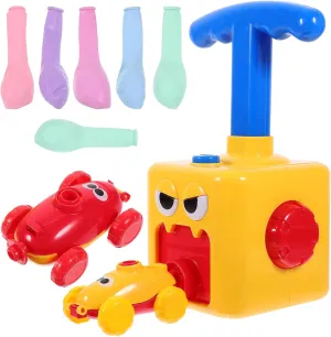 Milisten Early Learning Inertia Car for Creative Balloon Powered Auto Yellow Present for Boys Promotes Hand Eye Coordination and Imagination