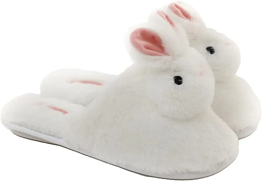 Millffy Women Cute Plush Animal Unicorn Slippers Bunny Rabbit Shoes Indoor Home Bedroom Slippers
