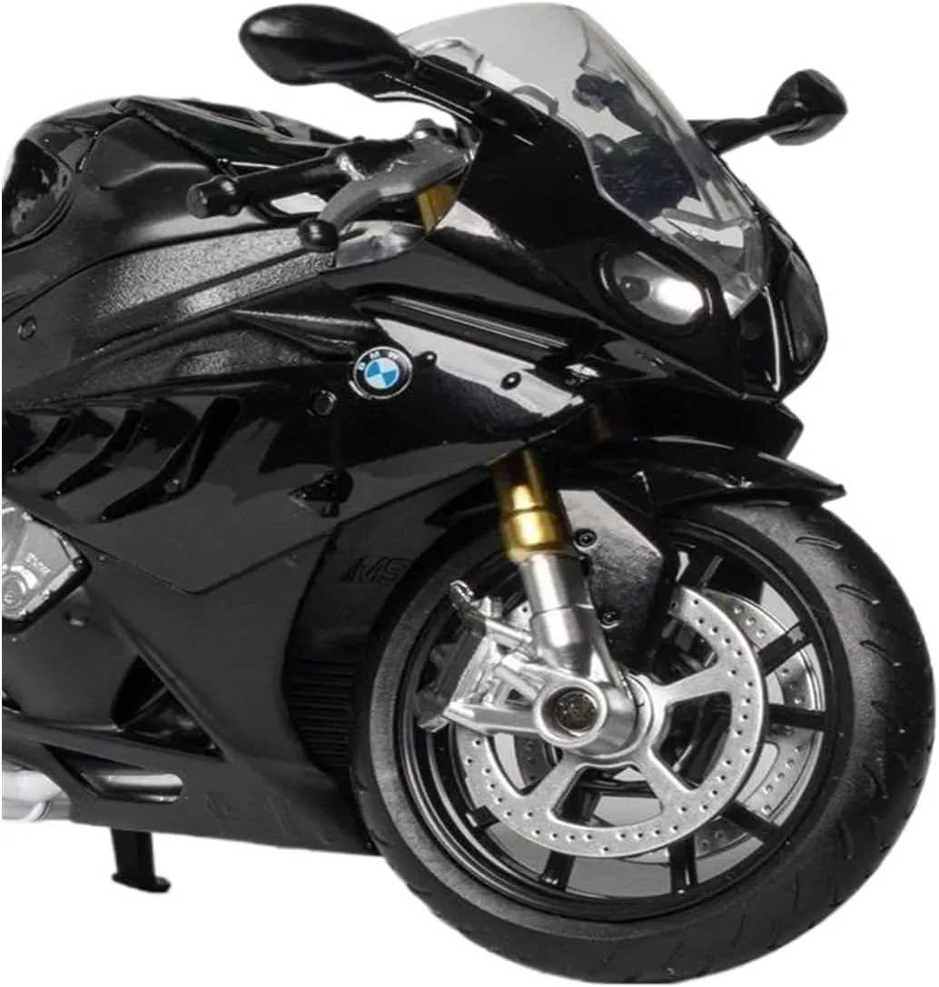 Mini Simulation Motorcycle Toys 1:12 for BMW S1000RR Die-Casting Motorcycle Model Toy Car Adult for Boys(Black)