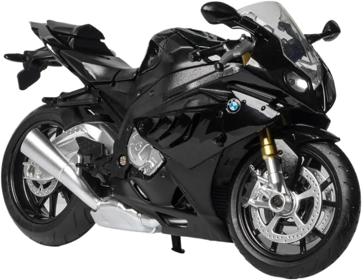 Mini Simulation Motorcycle Toys 1:12 for BMW S1000RR Die-Casting Motorcycle Model Toy Car Adult for Boys(Black)