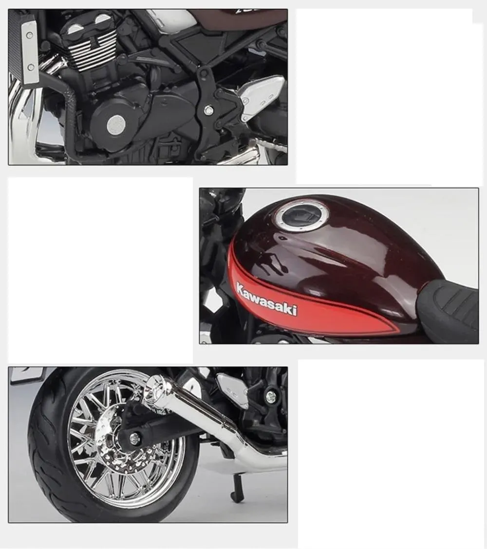 Mini Simulation Motorcycle Toys 1/12 for Kawasaki Z900RS Toy Motorcycle Model Alloy Die-Casting Static Simulation Model Motorcycle Toys Adult for Boys(Black)