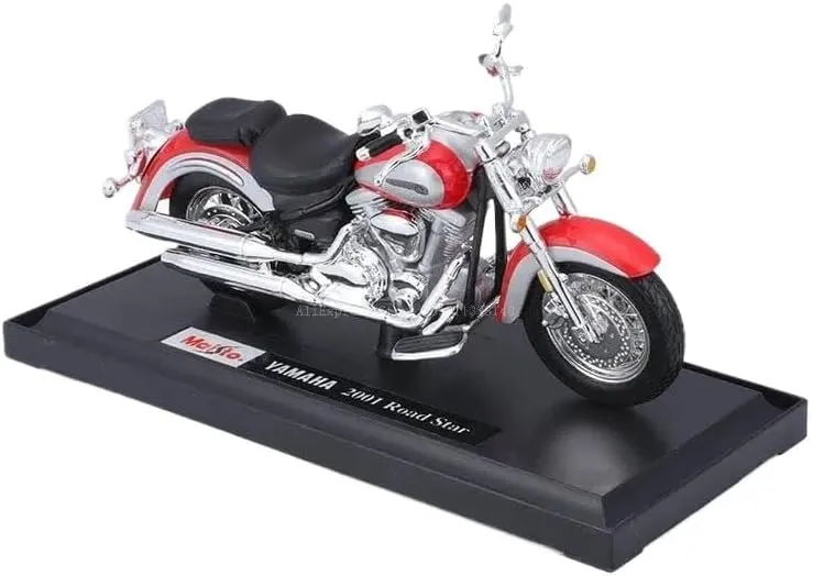 Mini Simulation Motorcycle Toys 1:18 for Yamaha Highway MT-07 YZF-R1 2021 Simulation Alloy Motorcycle Model Toy car Adult for Boys(Red)