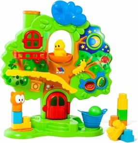 Molto Musical Activity Tree, Development Toy with 10 Accessories, 6 Blocks, 2 Balls, 1 Duck Figure, 1 Owl Figurine, Its Joyful Music Will Enjoy Toddlers.