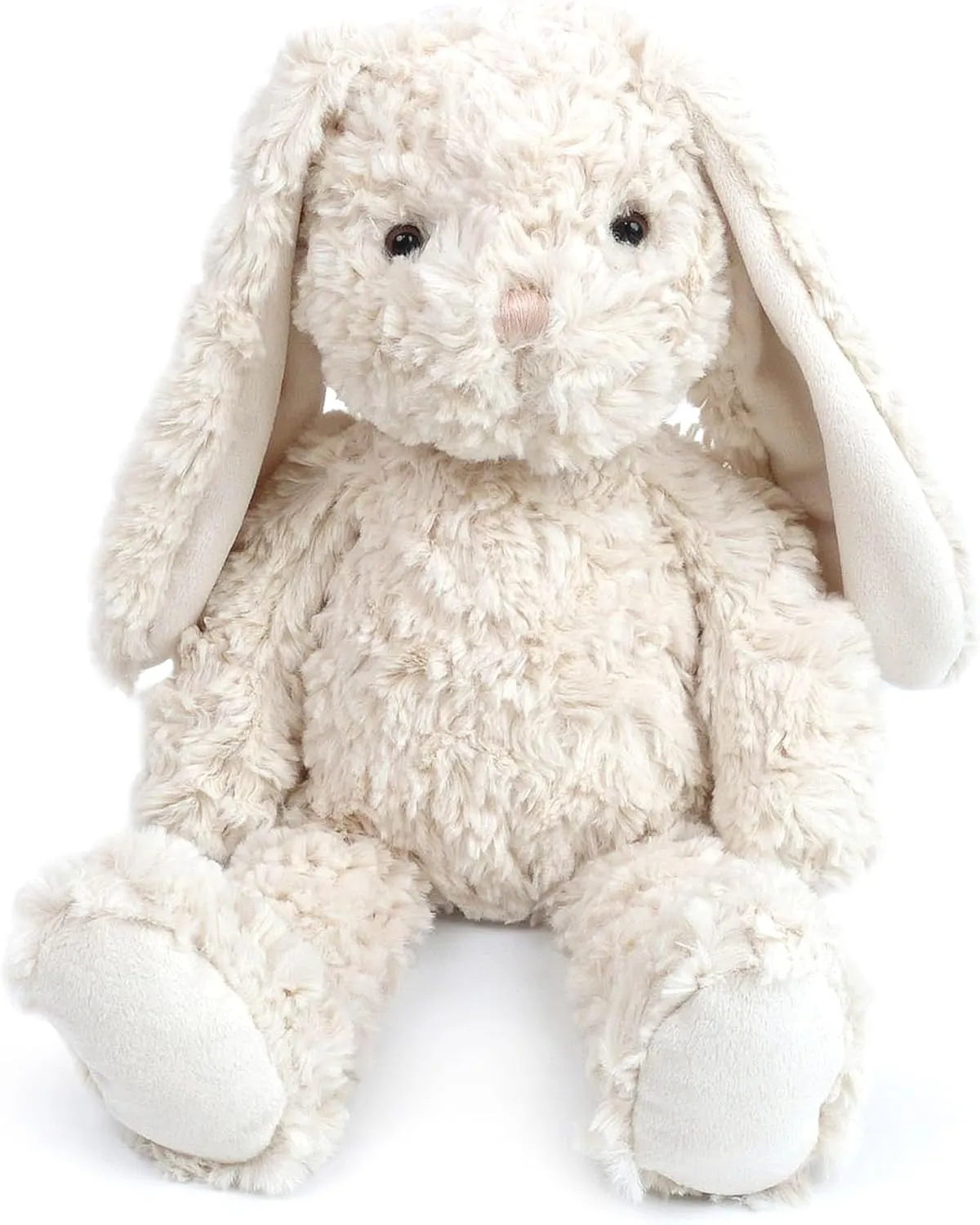 MON AMI Cotton Bunny Stuffed Animal Toy – 15”, White, Premium Plush Rabbit Stuffed Animals, Soft & Cuddly, Great Gift for Newborns, Kids, Boys, Girls