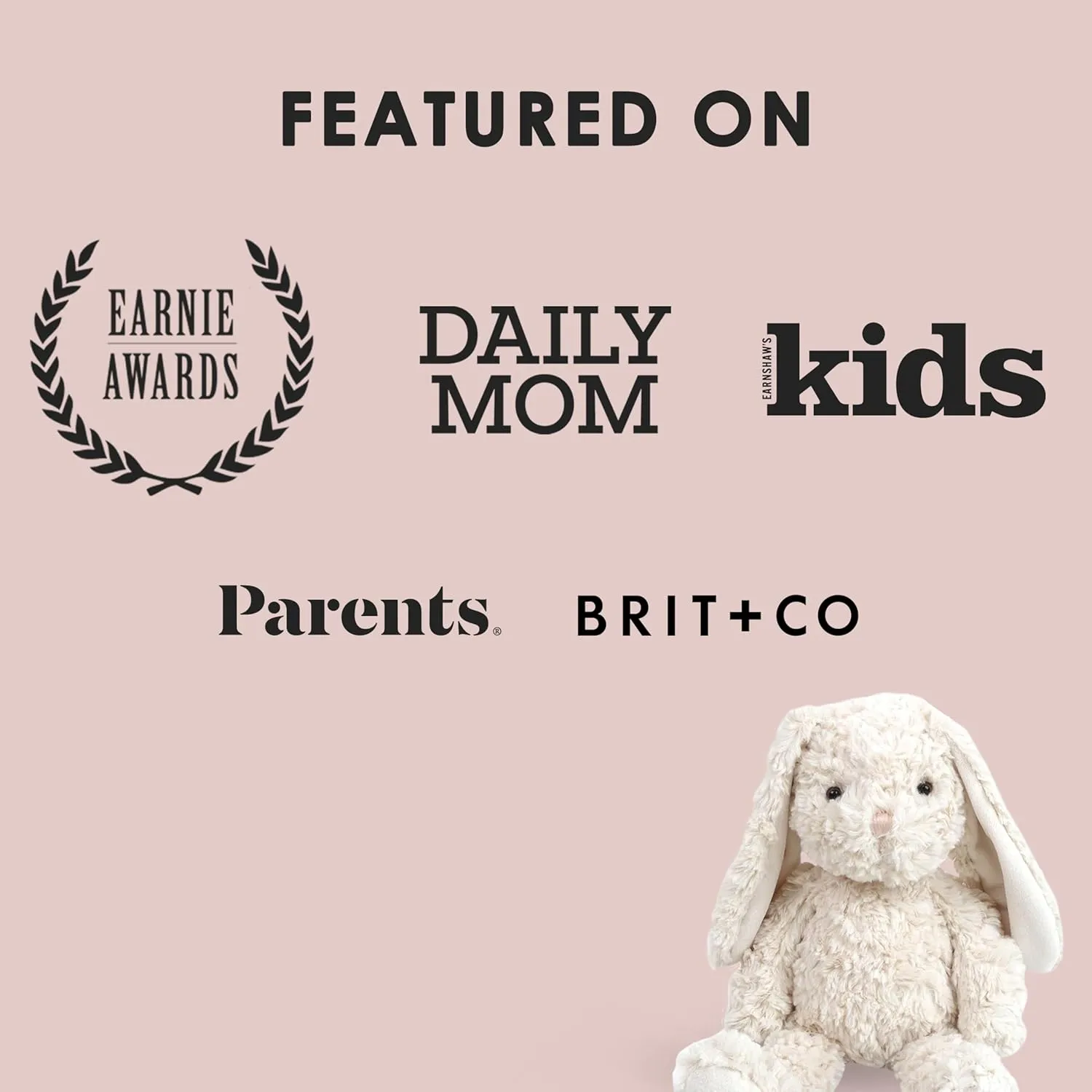 MON AMI Cotton Bunny Stuffed Animal Toy – 15”, White, Premium Plush Rabbit Stuffed Animals, Soft & Cuddly, Great Gift for Newborns, Kids, Boys, Girls