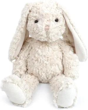 MON AMI Cotton Bunny Stuffed Animal Toy – 15”, White, Premium Plush Rabbit Stuffed Animals, Soft & Cuddly, Great Gift for Newborns, Kids, Boys, Girls