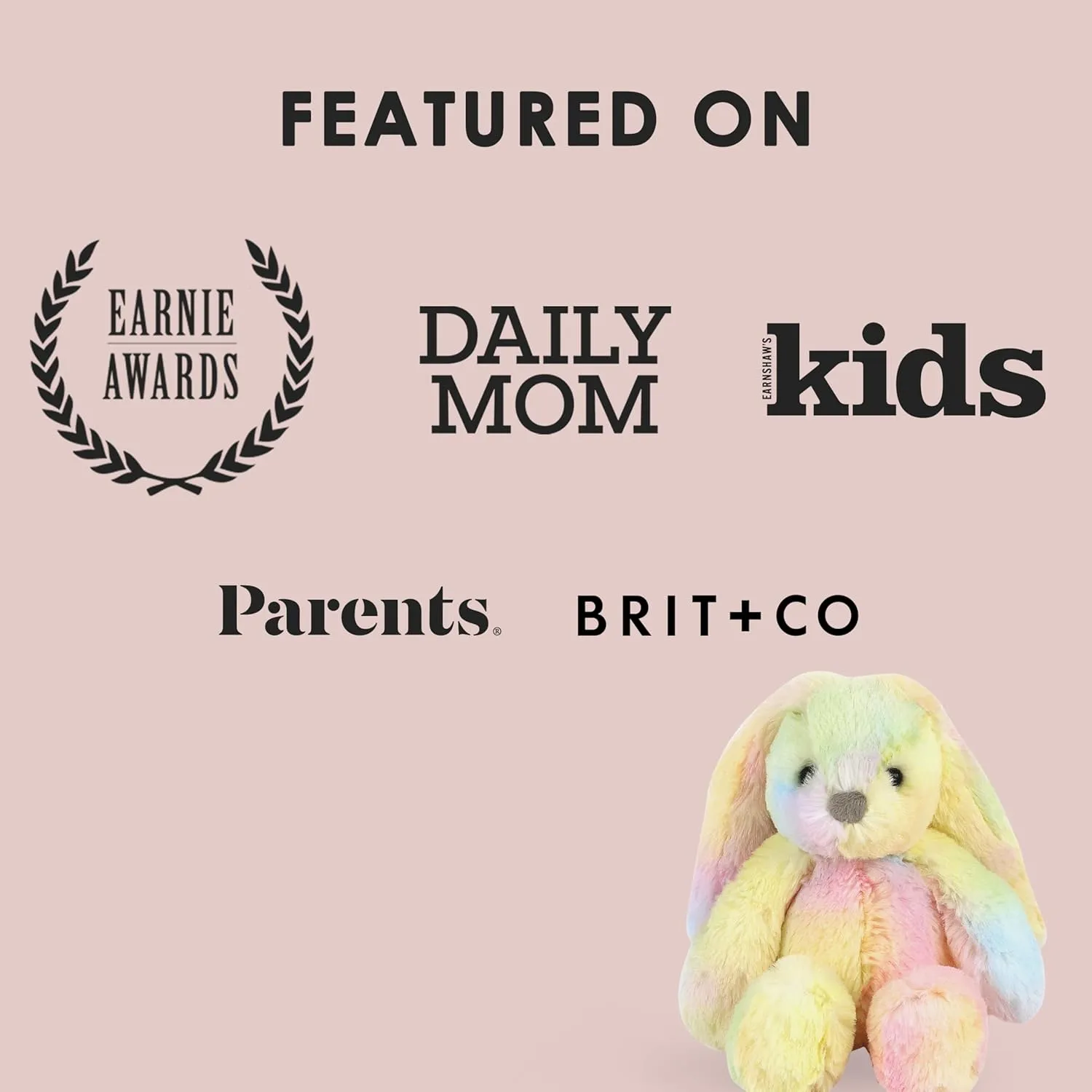MON AMI Mini Rainbow Bunny Plushie – 8" Stuffed Animal Plush Toy for Kids, Soft and Cuddly Bunny Plush Toy, Cute Easter or Birthday Gift, Huggable Toy, Adorable Stuffed Toy for Kids