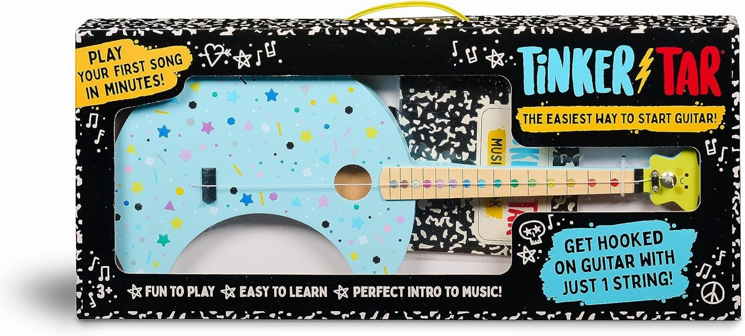 Moon Guitar - The Easiest Way to Start and Learn Guitar - Premium Wood Construction - 1 Stringed Toy Instrument for Kids – Perfect Intro to Music for Ages 3 and up - from Buffalo Games