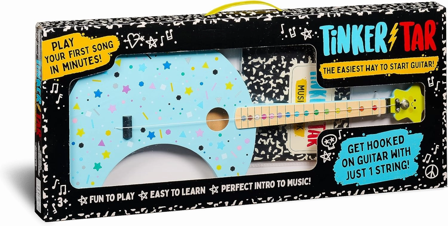 Moon Guitar - The Easiest Way to Start and Learn Guitar - Premium Wood Construction - 1 Stringed Toy Instrument for Kids – Perfect Intro to Music for Ages 3 and up - from Buffalo Games