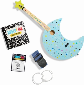 Moon Guitar - The Easiest Way to Start and Learn Guitar - Premium Wood Construction - 1 Stringed Toy Instrument for Kids – Perfect Intro to Music for Ages 3 and up - from Buffalo Games