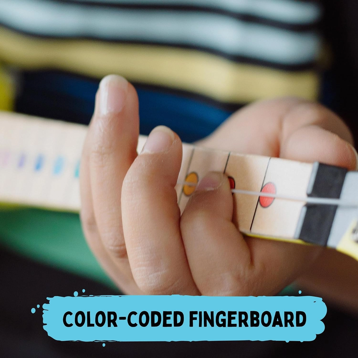Moon Guitar - The Easiest Way to Start and Learn Guitar - Premium Wood Construction - 1 Stringed Toy Instrument for Kids – Perfect Intro to Music for Ages 3 and up - from Buffalo Games