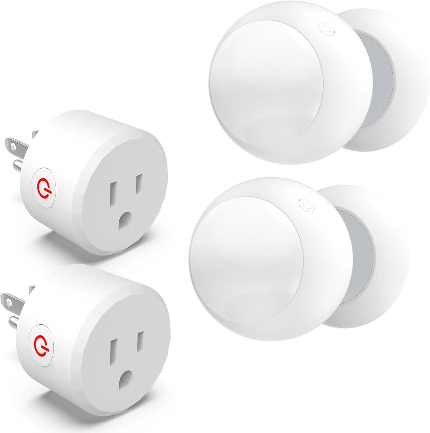 Motion Sensor Light Switch with Built-in Timer Settings, PIR Motion Sensor Plug with 3 Adjustable Ranges, Auto On/Off, Ideal for Garage, Closet, Storage Room, Works with All Light Bulbs,2Pcs