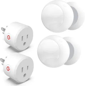 Motion Sensor Light Switch with Built-in Timer Settings, PIR Motion Sensor Plug with 3 Adjustable Ranges, Auto On/Off, Ideal for Garage, Closet, Storage Room, Works with All Light Bulbs,2Pcs