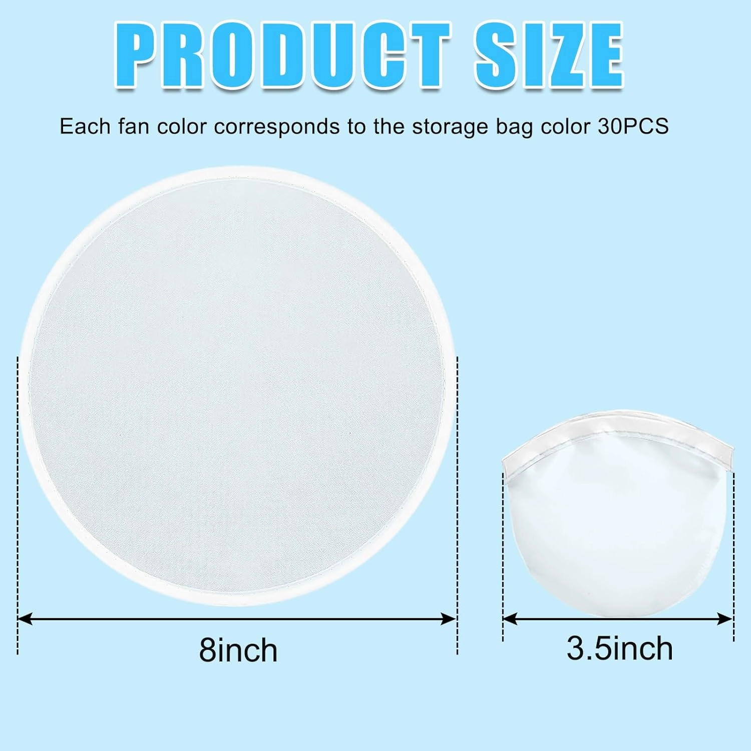 Mototo 72 Pieces Foldable Flying Disc Fans with Bag Folding Pocket Toy Set for Kids Fun Birthday Party Favors Summer Outdoor Activity Game Halloween Christmas